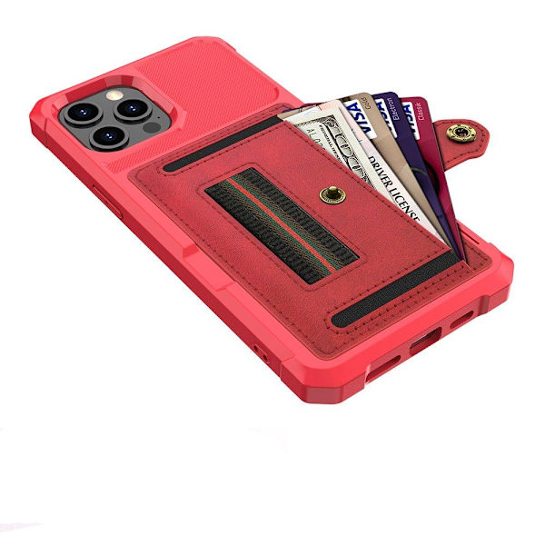 Smidigt Skal med Kortfack - iPhone 12 Pro Max Roséguld