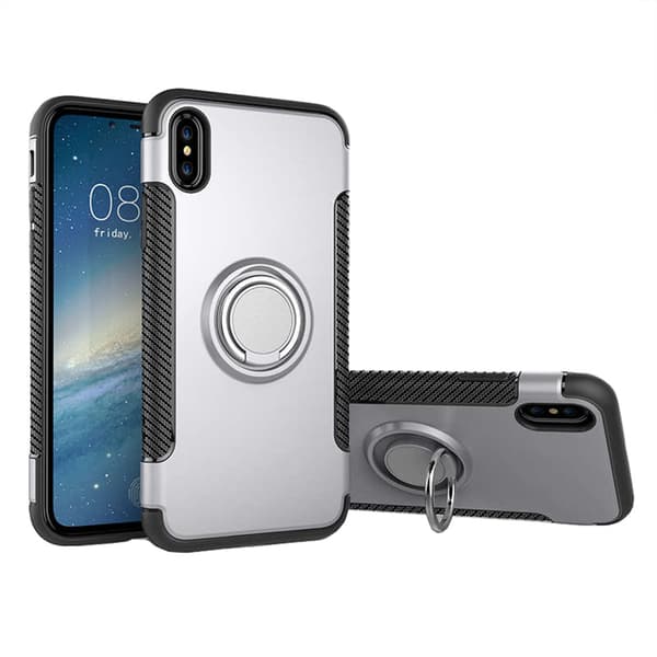 Robust Skyddsskal med Ringhållare till iPhone XR Petrol