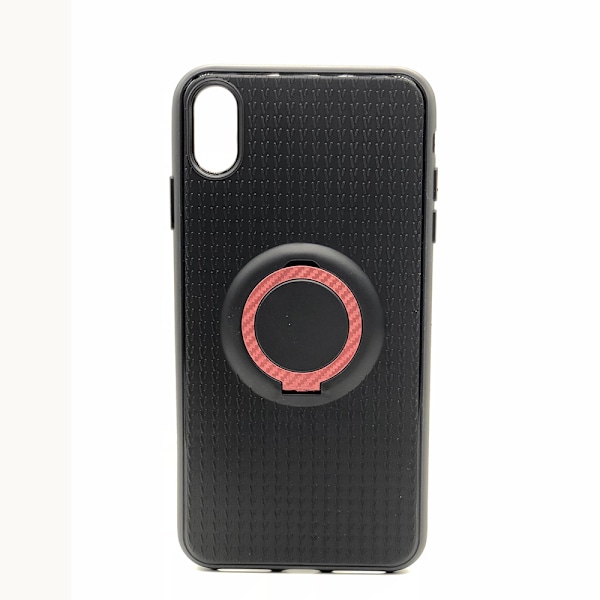Praktiskt Skyddsskal med Ringhållare för iPhone XR Röd Röd