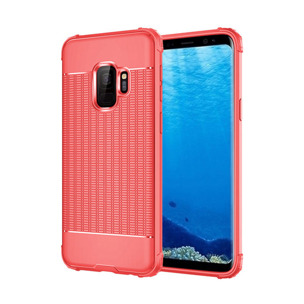 Samsung Galaxy S9 Plus - Tyylikäs käytännöllinen suojakuori (LEMAN) Röd
