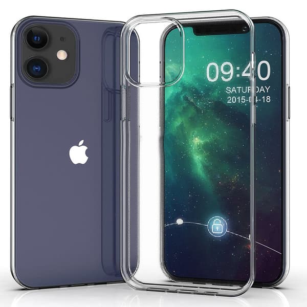Stötdämpande Silikonskal (FLOVEME) - iPhone 12 Mini Transparent