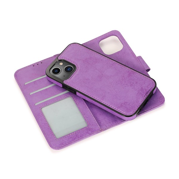 iPhone 15 - Magnetisk Veske Med Kortlomme Purple