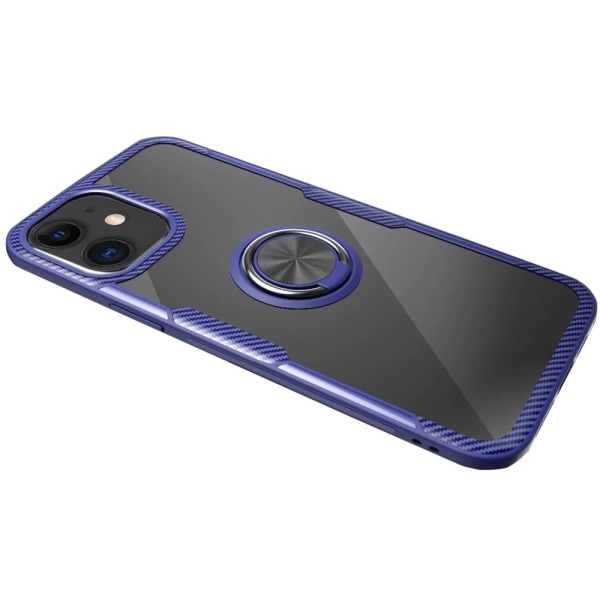 Stilig Leman-deksel med ringholder - iPhone 12 Mini Blå