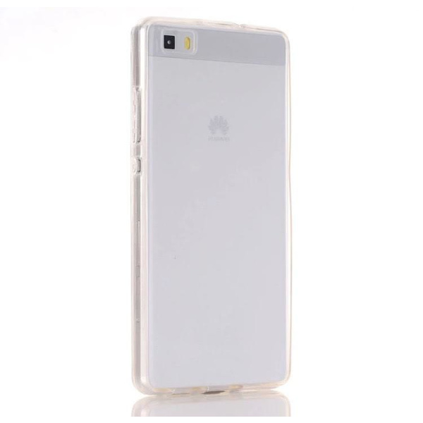 Huawei P8 Lite - Dubbelsidigt Silikonfodral med TOUCHFUNKTION Svart