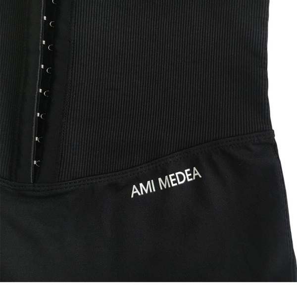 AMI MEDEA bukser med høy midje for kvinner Grå M