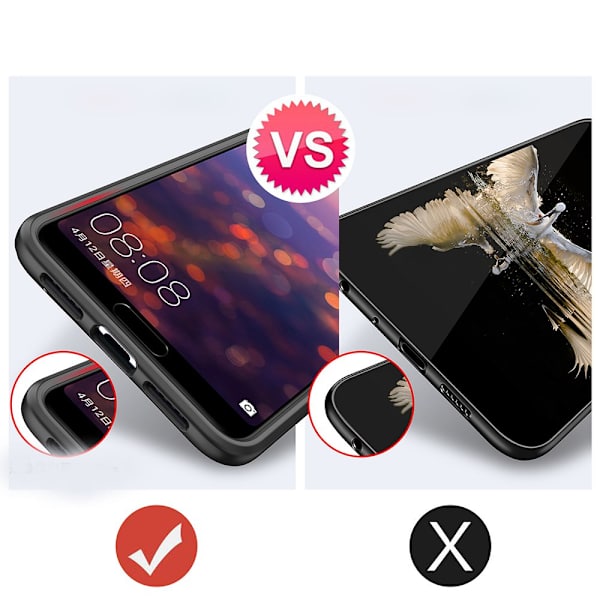 Huawei P20 Pro - Skal med Ringhållare Röd/Silver