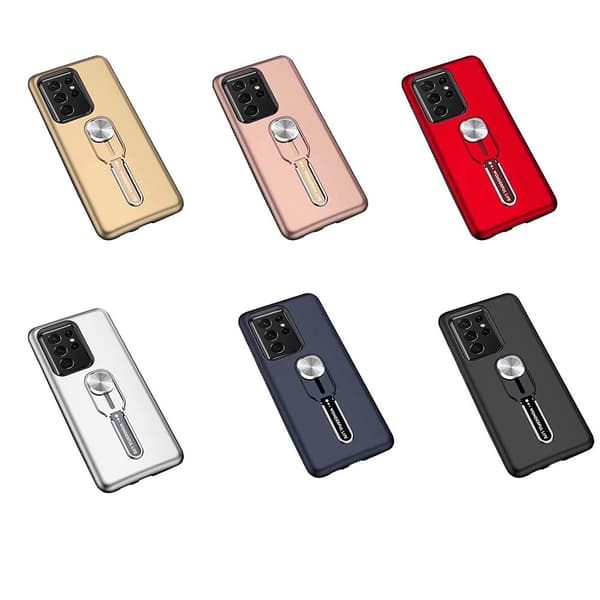 Professionelt etui med holder - Samsung Galaxy S21 Ultra Silver