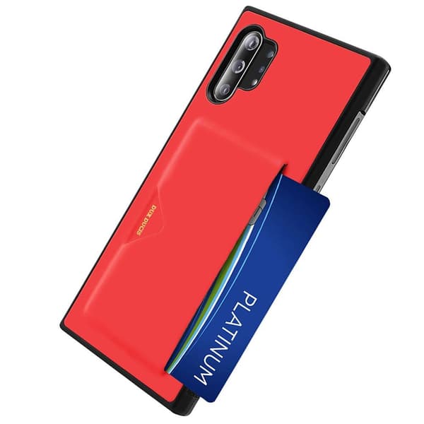 Robust Skal med Kortholder - Samsung Galaxy Note10+ Röd