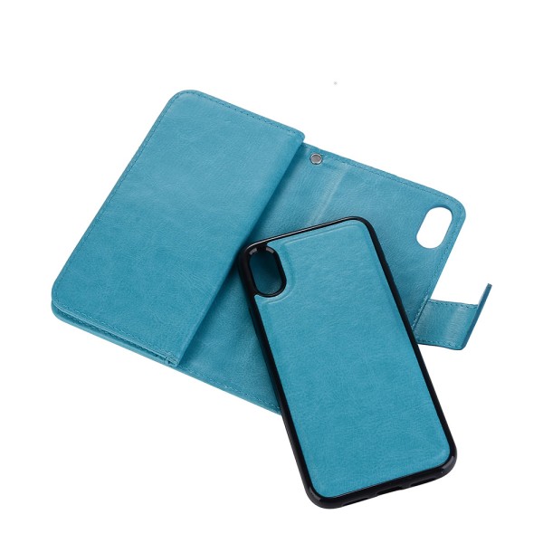 Tyylikäs lompakkokotelo, jossa on kaksi toimintoa - iPhone XS MAX Vit