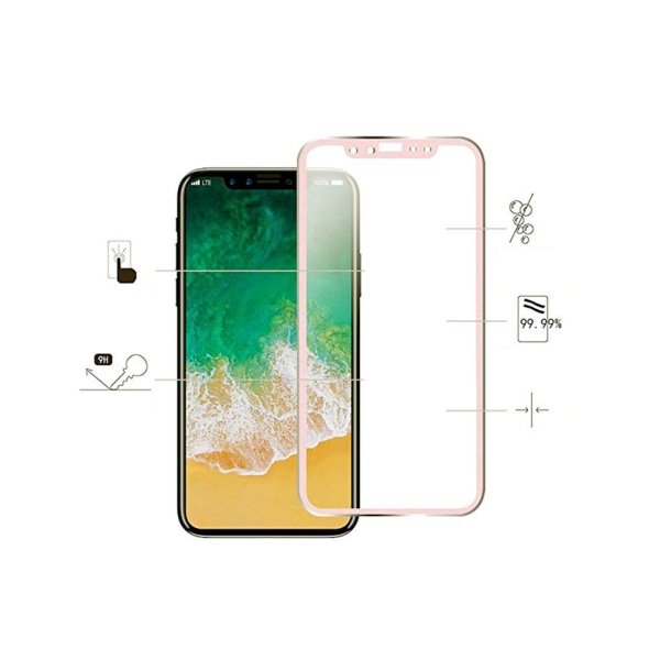 HuTech Screen Protector (2-PACK) Aluminiumsramme for iPhone X Silver