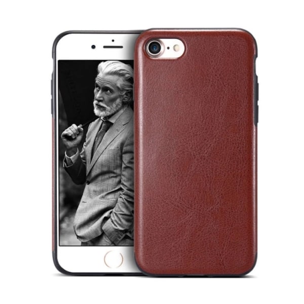 iPhone 8 - Exklusivt Stilrent Läderskal Retro-Vintage(MAX SKYDD) Rosa