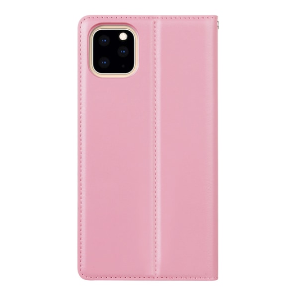 iPhone 11 Pro Max - Elegant Wallet Cover (HANMAN) Ljusrosa