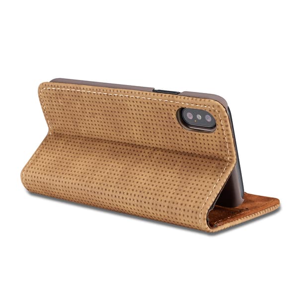 iPhone XS Max - Smart Fodral i "Old Look" (PU-Läder) Brun Brun