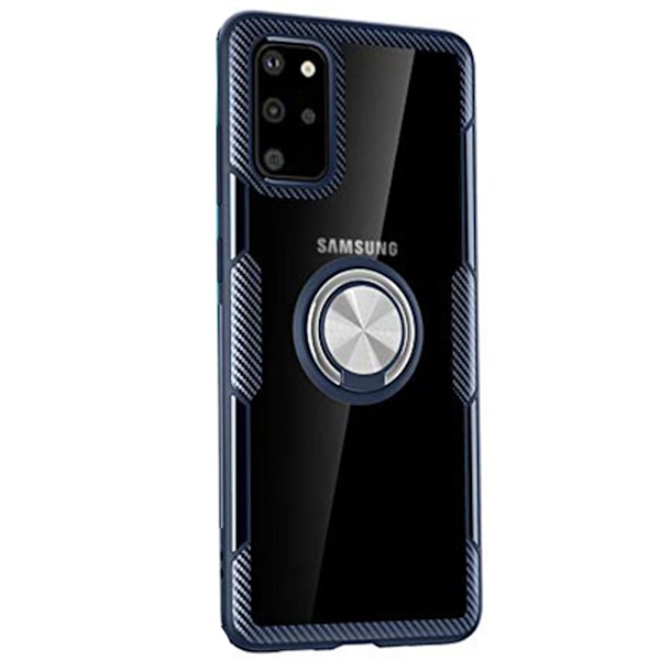 Stilsäkert Skyddsskal med Ringhållare - Samsung Galaxy S20 Plus Blå