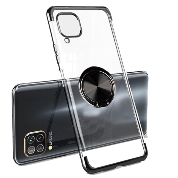 Praktisk stilfuldt cover med ringholder - Samsung Galaxy A42 Silver