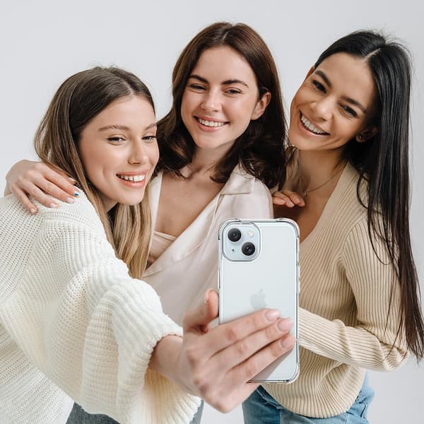 IPhone 15 - Smart Skyddsskal i silikon Rosa/Lila