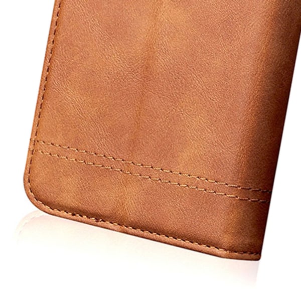 iPhone 11 - Plånboksfodral (LEMAN) Ljusbrun