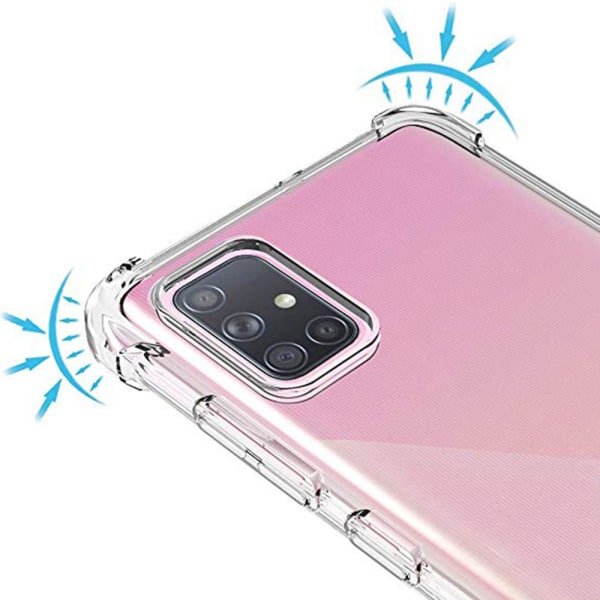 Professionelt etui - Samsung Galaxy A71 Transparent/Genomskinlig