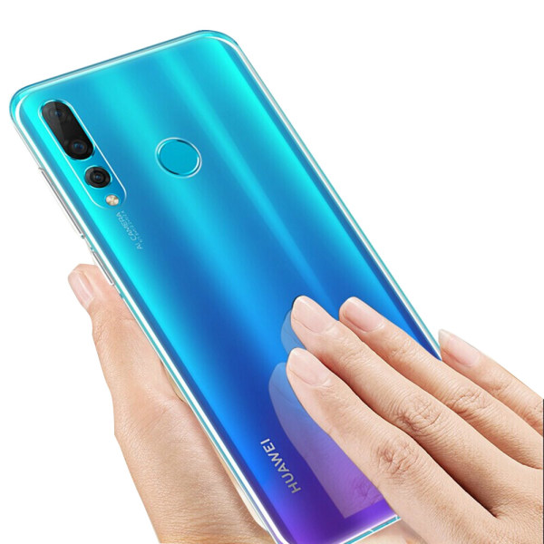 Slidbestandigt beskyttelsescover i silikone - Huawei Honor 20 Lite Transparent/Genomskinlig