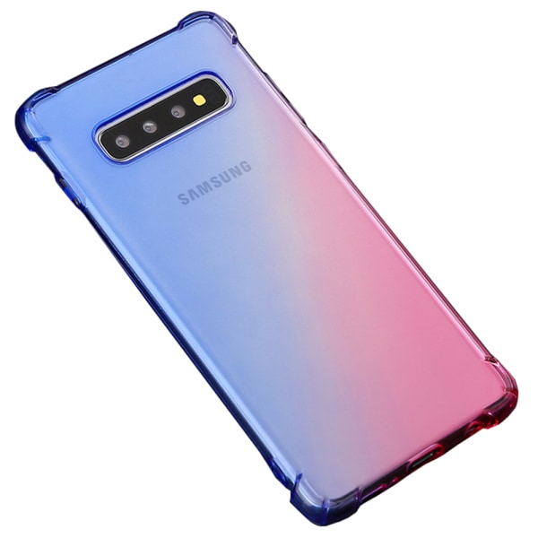 Samsung Galaxy S10+ - Kraftfullt Skyddsskal i Silikon Blå/Rosa