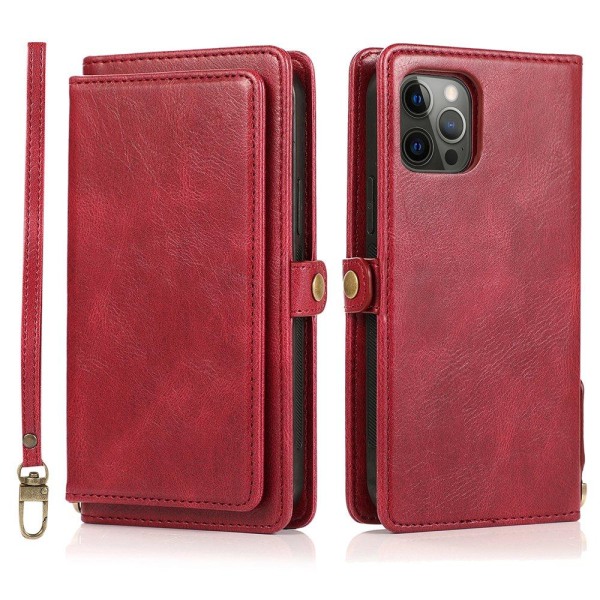 Vankka lompakkokotelo - iPhone 13 Pro Röd