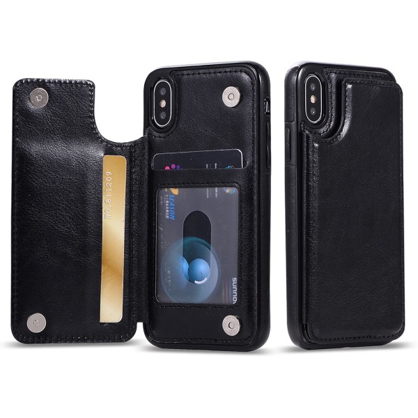 iPhone XR - M-Safe deksel med lommebok Brun 7227 | Brun | Fyndiq