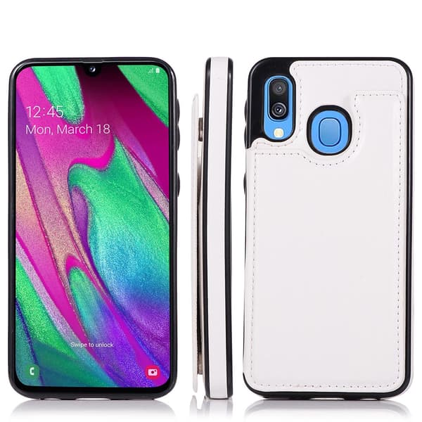 Glat Nkobee etui med kortholder - Samsung Galaxy A20E Mörkblå