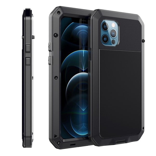 HEAVY DUTY 360-Skyddsfodral i Aluminium - iPhone 13 Pro Max Svart