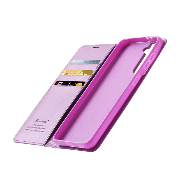 Smooth Wallet Case (Hanman) - Samsung Galaxy S21 Rosaröd