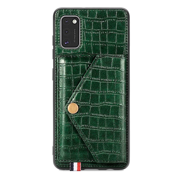 Skal med Kortfack - Samsung Galaxy A41 Grön