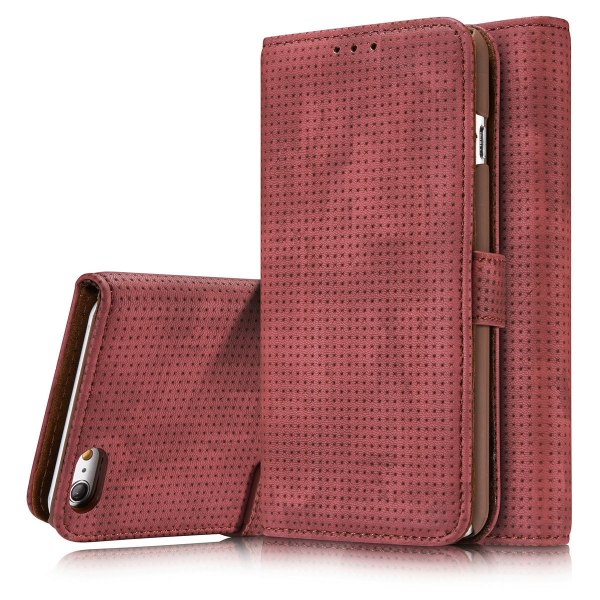 iPhone 6/6S Plus - Smart Case -mallissa "Old Look" (PU-nahka) Gråsvart