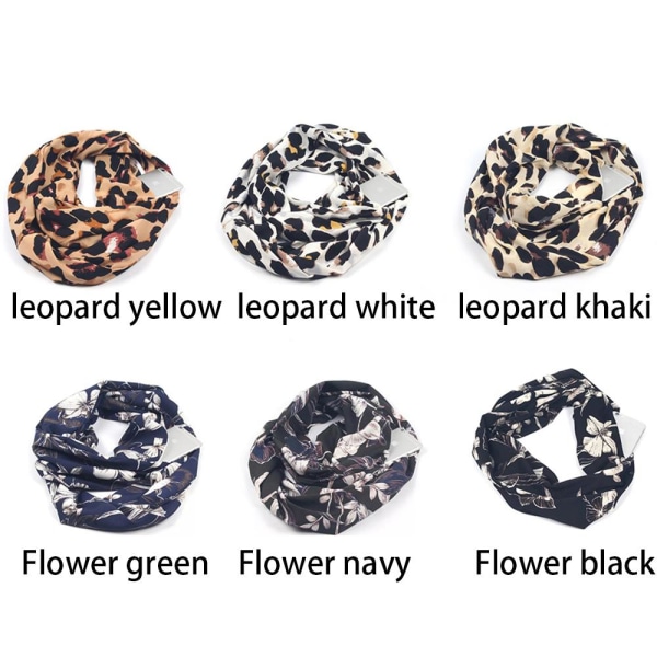 Bekväm Exklusiv Tunn Ringhalsduk Khaki Leopard