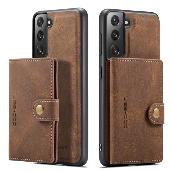 Etui med kortholder - Samsung Galaxy S21 FE Brun