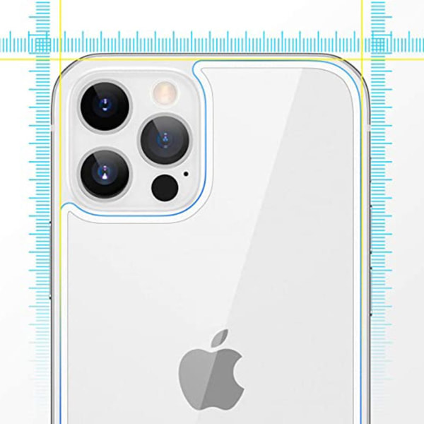 3-PAKK 3-i-1 front- og bakkameralinsedeksel iPhone 12 Pro Max Transparent/Genomskinlig