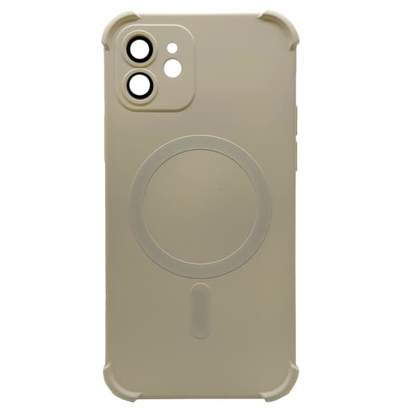 iPhone 12 -  Silikonskal med Magnetiskt Stötskydd Grå