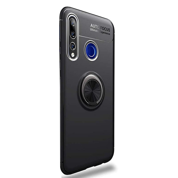 Huawei P Smart Z - Fleksibelt cover med ringholder Svart/Blå