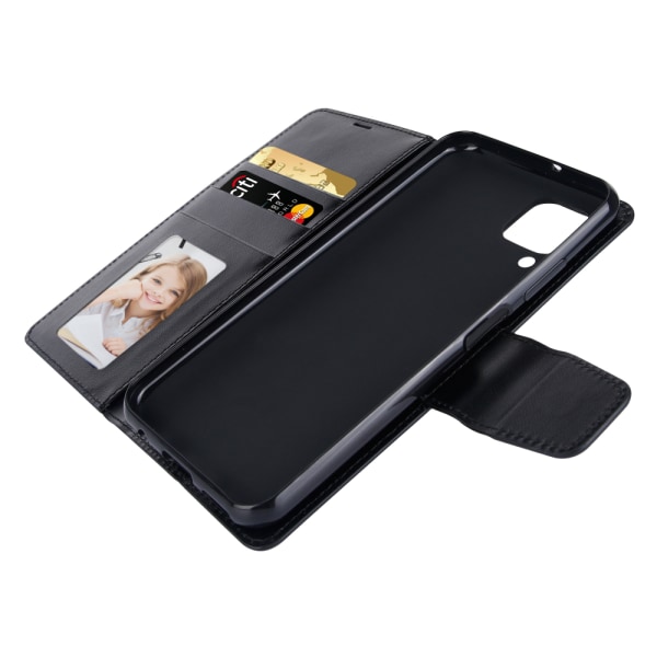 Praktisk Hanman Wallet-deksel - Samsung Galaxy A42 Marinblå