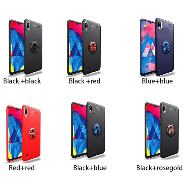 Samsung Galaxy A10 - Skal med Ringhållare Blå/Blå