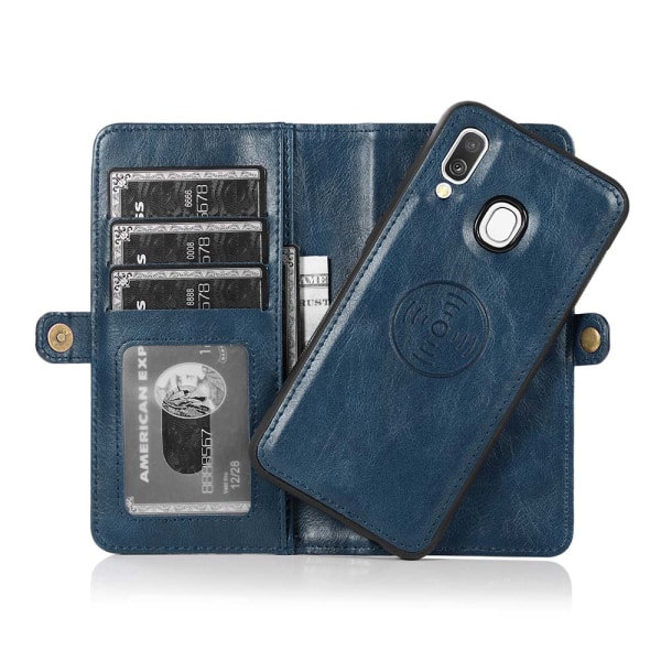 Gjennomtenkt lommebokdeksel - Samsung Galaxy A40 Mörkblå