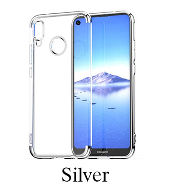 Huawei P40 Lite E - Tyylikäs silikonisuojus Floveme Silver