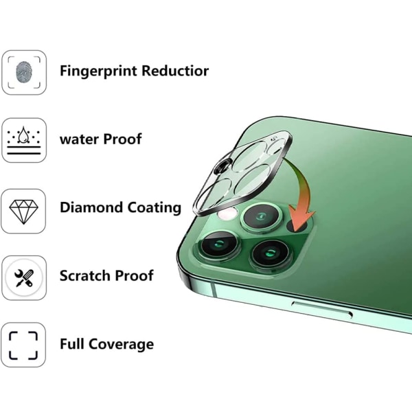 3-PACK Kameralinssi suoja Standard HD 0,3mm iPhone 14 Pro Max Transparent