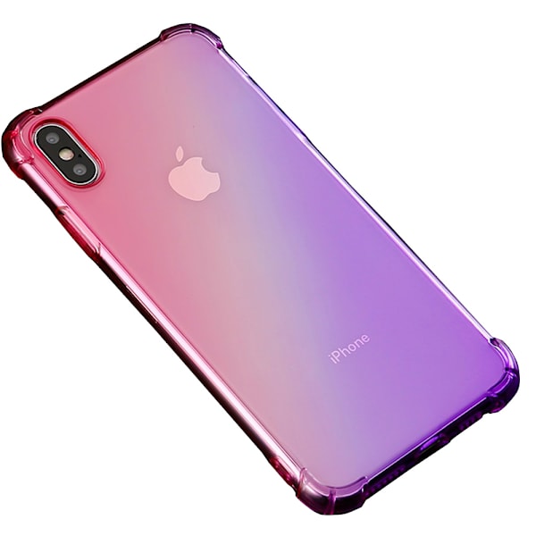 Tyylikäs suojakotelo silikonista - iPhone XR Blå/Rosa