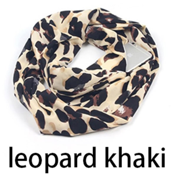 Bekväm Exklusiv Tunn Ringhalsduk Vit Leopard