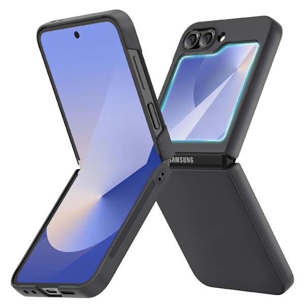 Samsung Galaxy Z Flip 6 - Elegant Matt Skal för Optimal Skydd Svart