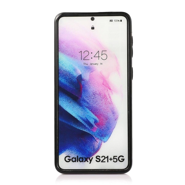 Praktisk deksel med kortrom - Samsung Galaxy S21 Plus Svart