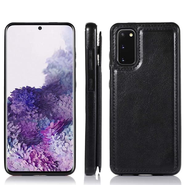 Glat cover med kortholder - Samsung Galaxy S20 Plus Vit