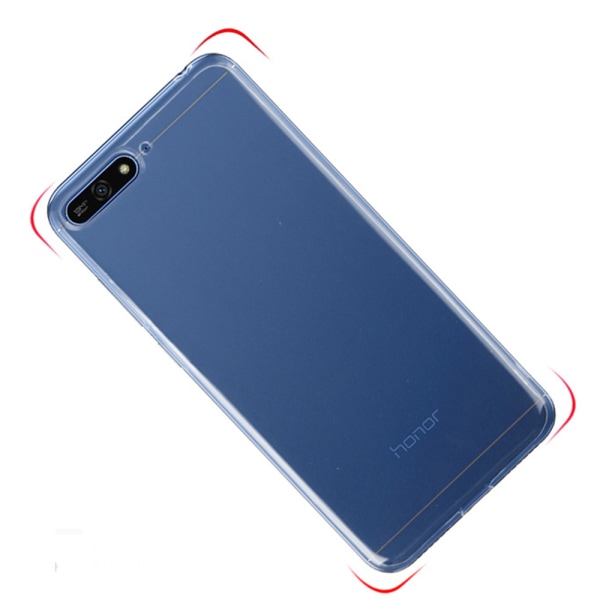 Smart beskyttelsesdeksel i silikon - Huawei Y6 2018 Transparent/Genomskinlig