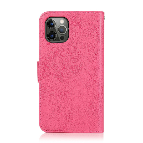 iPhone 15 Pro - Plånboksfodral i PU-läder med 3-kortfack Red