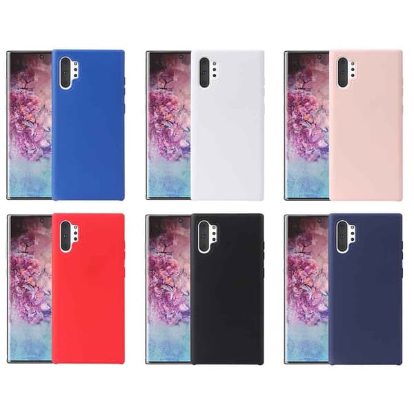 Stødabsorberende silikonecover - Samsung Galaxy Note10+ Svart