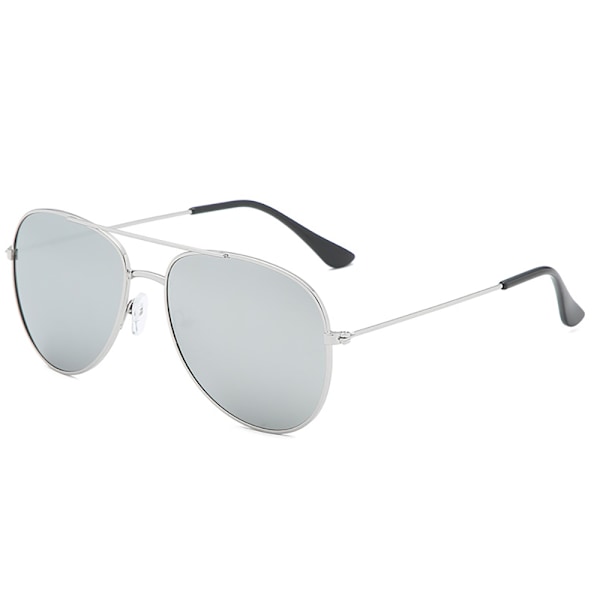 Stilsäkra Polariserade Pilot Solglasögon Silver